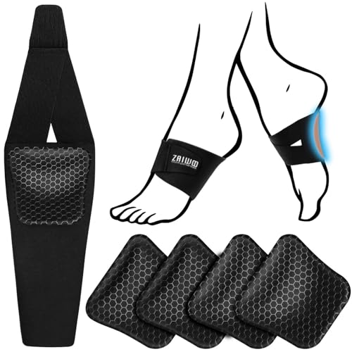 ZAIWOO Wearable Arch Support Inserts for Women & Men – 2 Adjustable Heights, Non-Slip Breathable – Plantar Fasciitis Relie...
