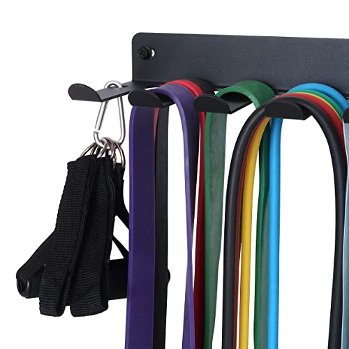 Gym Storage Rack Resistance Band Rack Wall Mount Barbell Rack Heavy Duty Home Gym Storage Rack for Gym Equipment, Exercise...