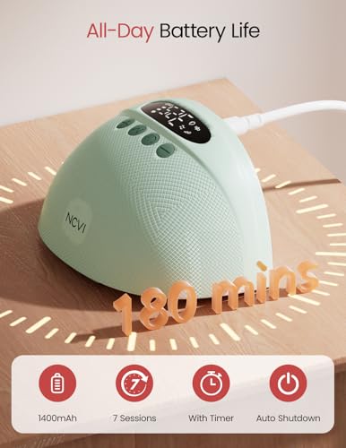 NCVI Wearable Breast Pump Hands Free, Portable Electric Breastfeeding Pump with 1400mAh Battery, Quiet Operation, Smart LE...