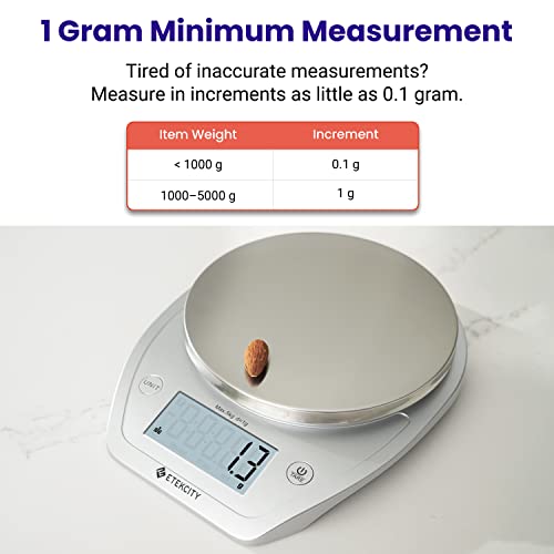 Etekcity 0.1g Food Kitchen Scale, Bowl, Digital Grams and Ounces for Weight Loss, Dieting, Baking, Cooking, and Meal Prep,...