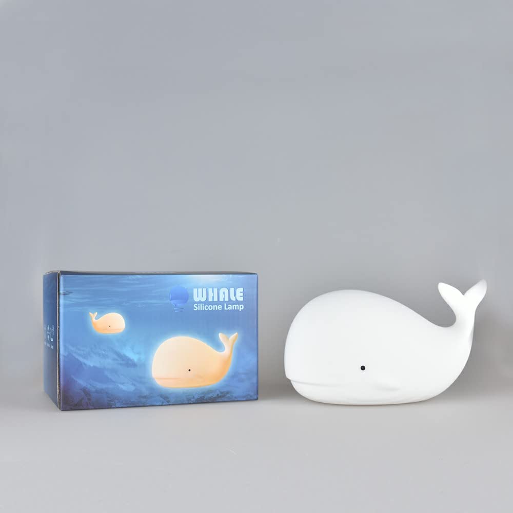 Tripro Whale Silicone Nursery Night Light Beach Room Decor Desk Lamp Toys Bedroom Decorations Gifts For Toddlers Girls And Boys  Baby Kids Teens