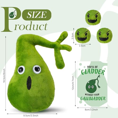 WinnerWhy Gallbladder Plush Set Gall Surgery Recovery Gifts Include Gall Plush with Gallstones Stuffed and Gallbladder Get...