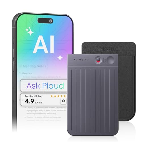 Plaud Note AI Voice Recorder, Voice Recorder w/Case, App Control, Transcribe & Summarize with AI Technology, Support 112 L...