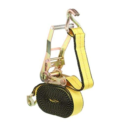 Everest Premium Ratchet Tie Down – 1 PK – 2 IN – 27 FT – 3333 LBS Working Load – 10000 LBS Break Strength – Double J Hook...