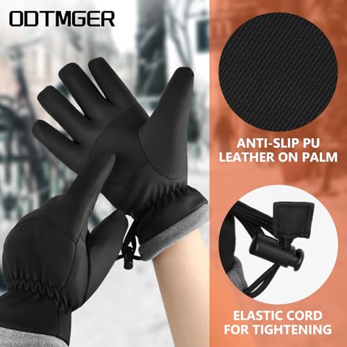 Odtmger Winter Gloves,Ski Gloves Waterproof & Warm Cold Weather Gloves for Parent - Cycling, Driving, Running