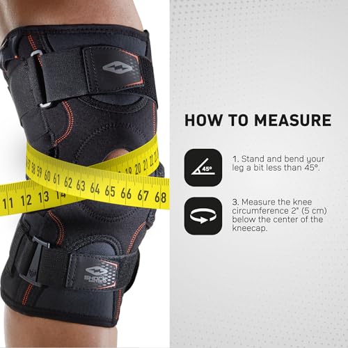 Shock Doctor Knee Brace, Compression Knee Brace for Men & Women, Hinged Knee Brace with Side Stabilizers, Maximum Support,...