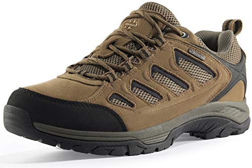 wantdo Men's Waterproof Low Cut Hiking Shoes Wide Breathable Slip Resistant Trial Hiking Shoes Mountain Biking Outdoor Wor...