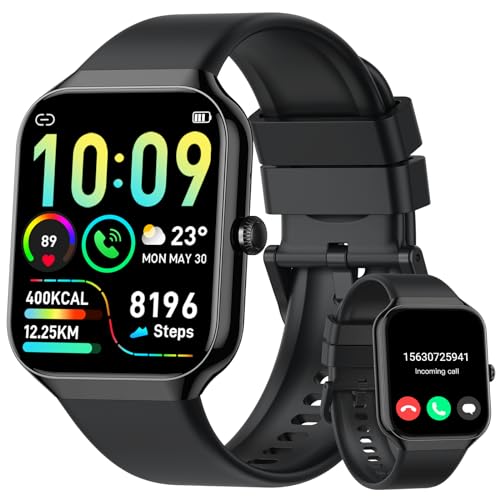 Smart Watch(Answer/Make Call), 1.96"HD Smartwatch for Men Women with Heart Rate/Sleep Monitor/Pedometer, 2025 New Activity...