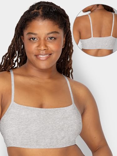Fruit of The Loom Womens Spaghetti Strap Cotton Pullover Sports Bra Value Pack