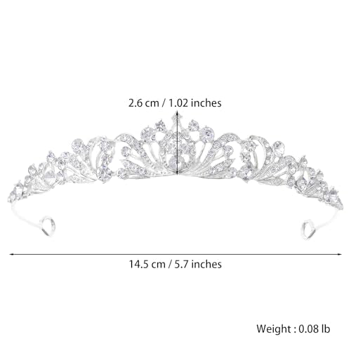 Silver Tiara Crown for Women Wedding Tiaras for Bride Princess Crowns and Tiaras for Girl Rhinestone Crowns for Birthday H...
