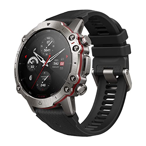 Amazfit Falcon Premium Smart Watch 49mm, Fitness Watch, Dual-Band GPS, AI Fitness Coach, Titanium, 14-Day Battery, 200m Wa...