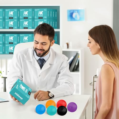 HiKeep Stress Balls for Adults (6 Pack), Stress Ball, Hand Strengthening Devices, Hand Exercisers for Strength, Exercise S...