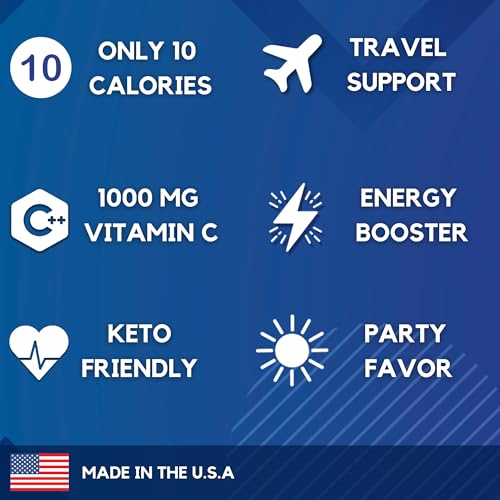 HydroMATE Electrolytes Powder Drink Mix Packets Hydration Accelerator Low Sugar Party Favors for Rapid Recovery Vitamin C ...