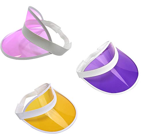 Nicky Bigs Novelties Girly Fantasy Set Tennis Beach Plastic Clear Sun Bingo Vegas Dealer Golf Visor