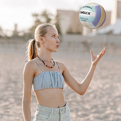 SYNGUCK Size 5 Volleyball,Official Soft Indoor Outdoor Volleyballs Sports Training Game Play Ball for Youth, Teenager, Adult