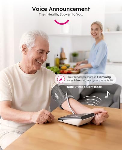 Ailifee Clinically Accurate Upper Arm Blood Pressure Monitors for Home Use with Large Cuff, One-Button Operation, Dual Use...