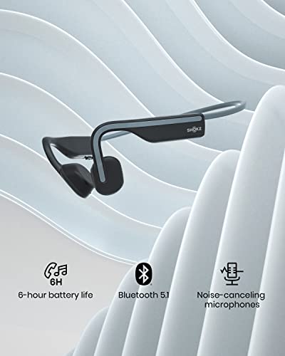 SHOKZ OpenMove - Open-Ear Bluetooth Sport Headphones, Bone Conduction Wireless Earphones, Sweatproof for Running and Worko...