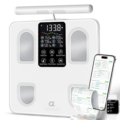 arboleaf Scale for Body Weight, Smart Scale with BMI, Body Fat, Muscle Mass, Upgrade 50+ Metrics Full Body Composition Ana...