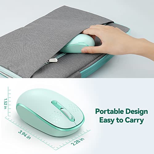 TECKNET Wireless Mouse for Laptop, 2.4G Quiet Computer Mouse with USB Receiver, 4 Buttons Portable Cordless Mice for Chrom...