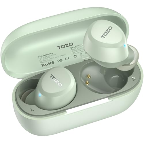 TOZO A1 Wireless Earbuds Bluetooth 5.3 Light Weight in Ear IPX5 Waterproof Headphones 2 Mic for AI Calls, Immersive Premiu...