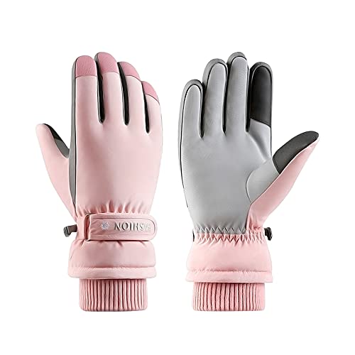 Andiker Women Winter Ski Gloves, Waterproof Touchscreen Snowboard Gloves, Windproof Warm Snow Glove for Skiing Running and...