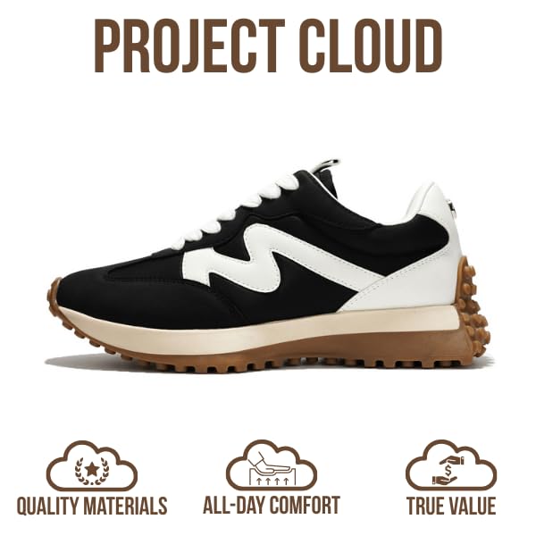 Project Cloud Trendy Fashion Sneakers for Women 2026 - Memory Foam and Non-Slip Comfortable Casual Ladies Shoes for Womens...