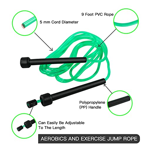 VIIBASE 10 Pack PVC Jump Rope for Cardio Fitness - Versatile Adjustable Skipping Rope for Women Men Kids, Speed Jump Rope ...