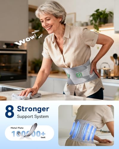 Medical-Grade Back Brace for Women Lower Back Pain Relief [Ultra Breathable & Stronger Support] Back Support Brace with Ad...