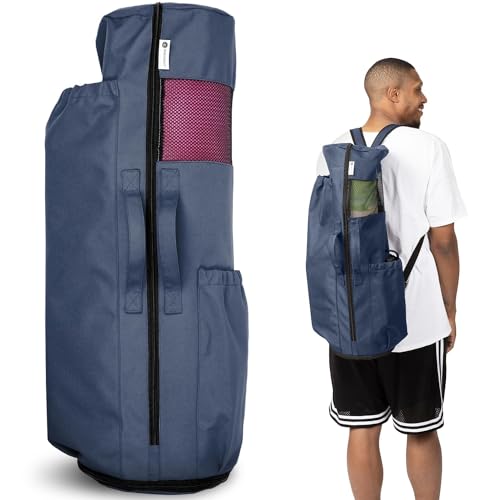 MAGNILAY Yoga Mat Bag - for Women and Men, Yoga Mat Carrier, Fits Mats Blocks and Accessories for Workouts, (32”L)