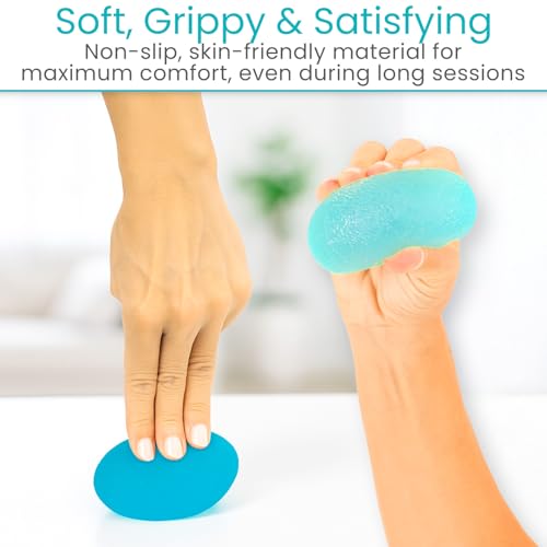 Vive Squeeze Balls for Hand Therapy Set (4 Pack) - Grip Strengthener Occupational Exercise Equipment for Arthitis, Parkins...