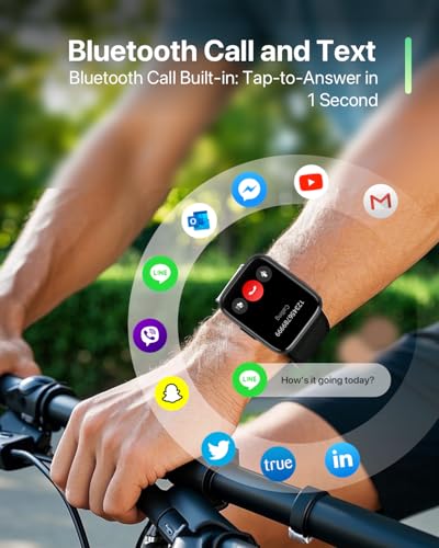 Smart Watch with Alexa Built-in, 1.83" HD Touchscreen Fitness Tracker with Bluetooth Calling, 120+ Sports Modes, Heart Rat...