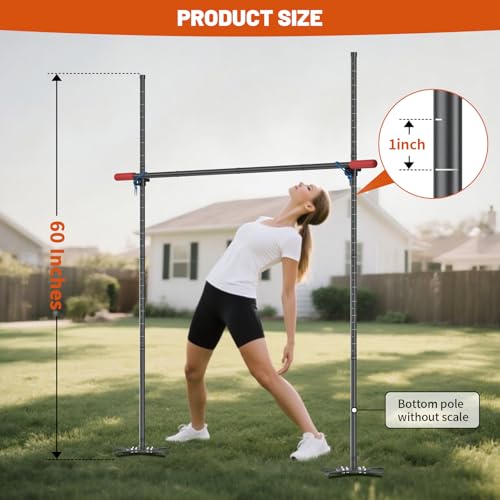 Limbo Game for Adults, Metal Limbo Stick Set Simple Setup Anti-Drop Limbo Pole for Outdoor Backyard Luau Carnival Party