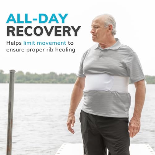 BraceAbility Rib Injury Binder Belt - Universal Brace for Women, Broken, Fractured, or Cracked Ribs, Cage Compression Wrap...
