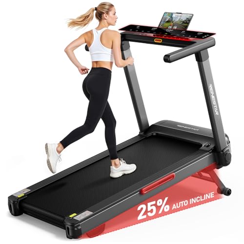 Renestar Treadmill with 25% Auto Incline - 3.5HP Treadmills for Home Office - Running Jogging Walking, 8.5MPH Max Speed, E...