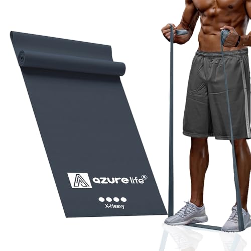 A AZURELIFE Professional 8 Yards Bulk Resistance Bands Rolls or 5,6,7 ft. Long Non-Latex Elastic Exercise Bands, Stretch B...