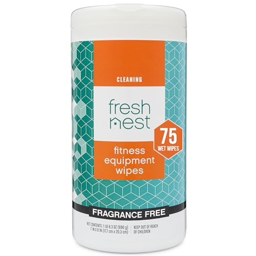 Fresh Nest Fitness Equipment Wipes - Cleaning Wipes for Yoga Mats, Pilates Studios, Gyms, Peloton & Cycle Bikes, Spas - Fr...