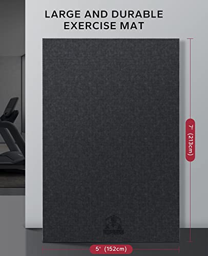 HAPBEAR Extra Large Exercise Mat-7'x5'/6'x8'/6'x9'/6'x10'/6'x12'x8mm(1/3 inch),Non-Slip, Ultra Durable, Thick Workout Mats...
