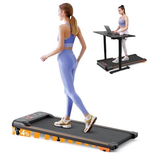 Walking Pad Treadmill with Incline and APP, Under Desk Portable Treadmill for Home Office with 265 Lbs Weight Capacity 2.5...