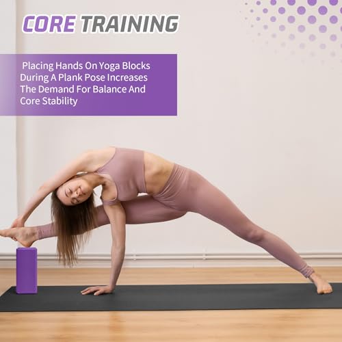 2025 Biguphate Yoga Blocks 9x 6x4 Inch，1 Pack EVA Foam Yoga Block Supportive Latex-Free, Non-Slip Exercise Blocks, Yoga Ac...