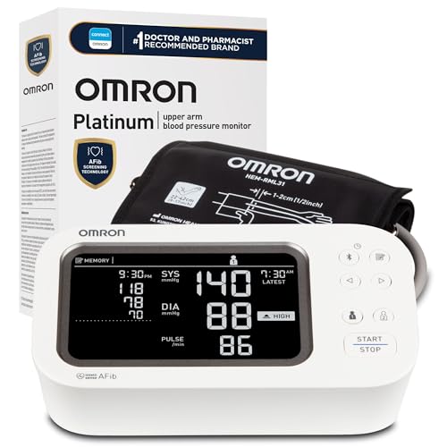 OMRON Platinum Blood Pressure Monitor for Home Use & Upper Arm Blood Pressure Cuff - #1 Doctor & Pharmacist Recommended Br...