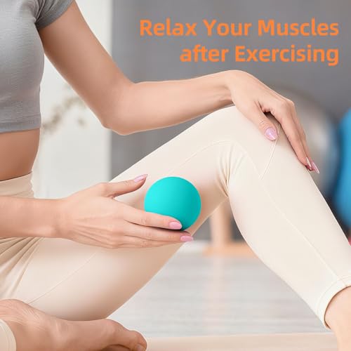Massage Lacrosse Balls for Myofascial Release, Trigger Point Therapy and Yoga Therapy, Foot Massage Ball to Relieve Planta...