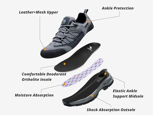 CAMEL CROWN Women's Hiking Shoes Lightweight Non-Slip Breathable Outdoor Trail Trekking Sneaker Walking Low Height