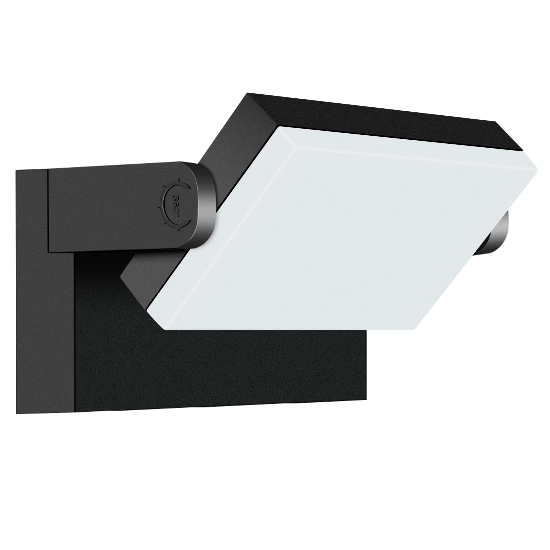 Ledmo 60W Led Flood Light - 360° Rotatable, Waterproof, Black, Model Led1361, Ideal For Outdoor Security & Garage Lighting