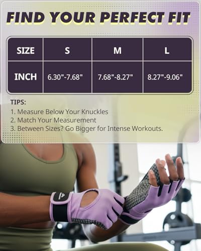 Trideer Weight Lifting Gloves for Women Men with Wrist Support, Workout Gloves Women Full Palm Protection for Gym Trainin...