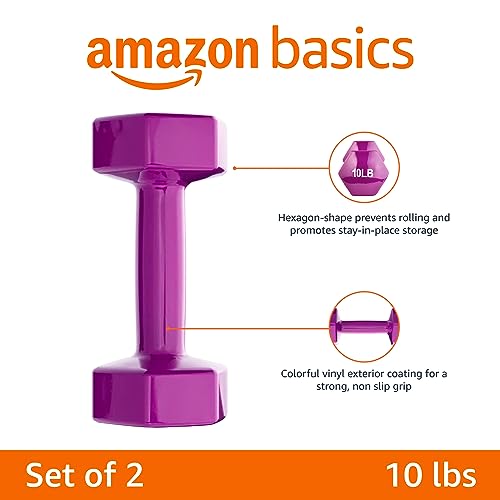 Amazon Basics Vinyl Coated Dumbbell Hand Weights