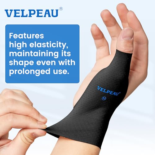 VELPEAU Thumb and Wrist Compression Sleeve for Tendonitis (Pack of 2), Seamless Technology, Gloves Wraps for Arthritis Pai...