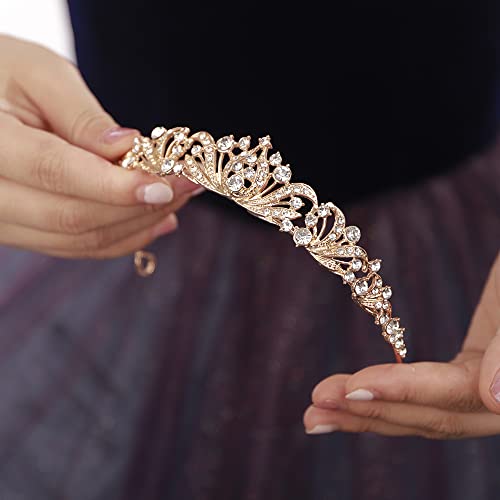 JWICOS Silver Wedding Tiara for Women Princess Crowns and Tiaras for Bride Rhinestone Birthday Crown Headband Crystal Cost...