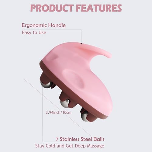 iunxkmi Lymphatic Massage Roller for Cellulite Remover Body Sculpting - Handheld Cellulite Massage Tool for Body Bloat Blo...
