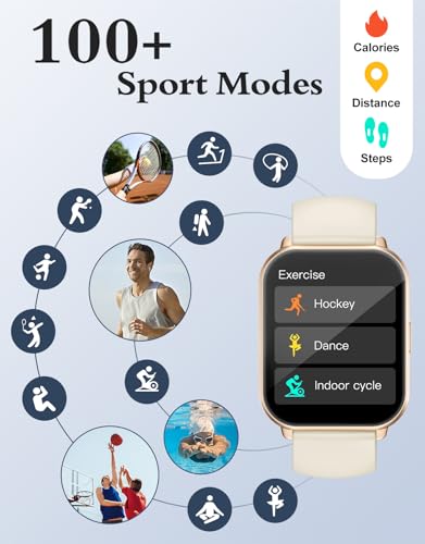 RUIMEN Smart Watches for Women Men (Answer/Make Calls, 2 Bands Included), 1.8" Smartwatch for iOS/Android Phones, Fitness ...