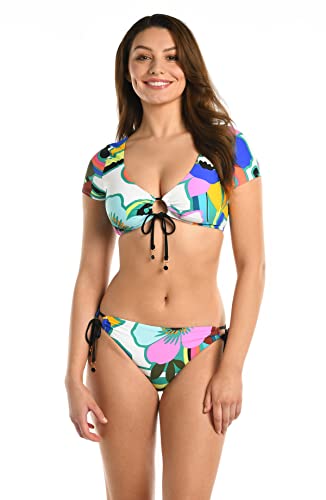 La Blanca Women's Standard Cap Sleeve Bikini Swimsuit Top